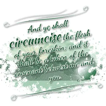 Genesis 17:11 – And ye shall circumcise the flesh of your foreskin; and it shall be a token of the covenant betwixt me and you.