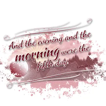 Genesis 1:23 – And the evening and the morning were the fifth day.