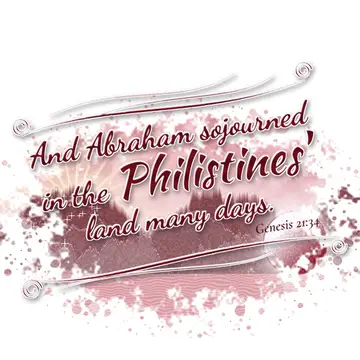 Genesis 21:34 – And Abraham sojourned in the Philistines' land many days.