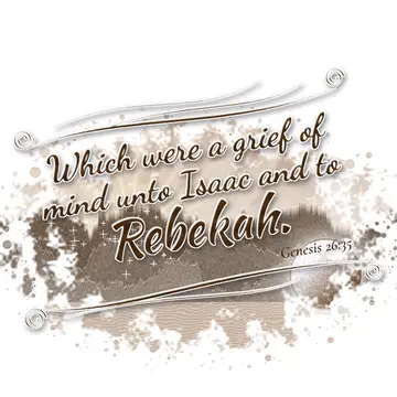 Genesis 26:35 – Which were a grief of mind unto Isaac and to Rebekah.