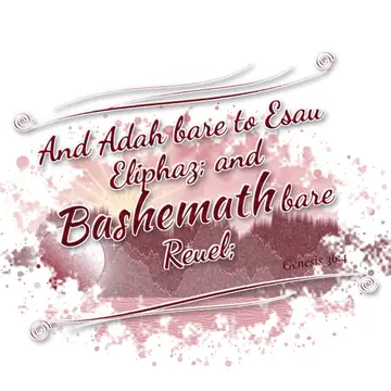 Genesis 36:4 – And Adah bare to Esau Eliphaz; and Bashemath bare Reuel;