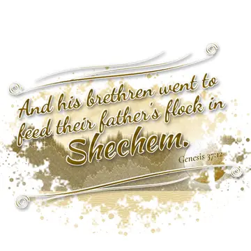Genesis 37:12 – And his brethren went to feed their father's flock in Shechem.