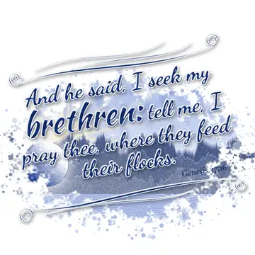 Genesis 37:16 – And he said, I seek my brethren: tell me, I pray thee, where they feed their flocks.