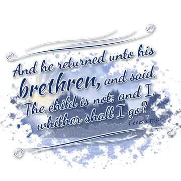 Genesis 37:30 – And he returned unto his brethren, and said, The child is not; and I, whither shall I go?