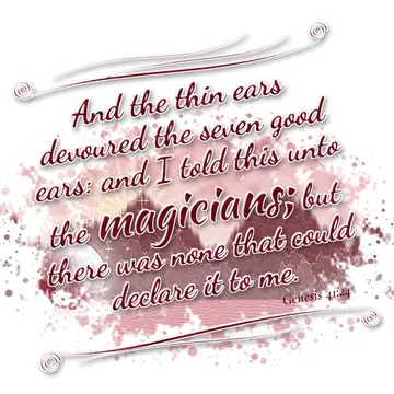 Genesis 41:24 – And the thin ears devoured the seven good ears: and I told this unto the magicians; but there was none that could declare it to me.