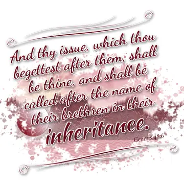 Genesis 48:6 – And thy issue, which thou begettest after them, shall be thine, and shall be called after the name of their brethren in their inheritance.