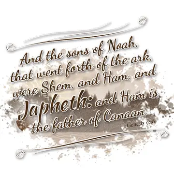 Genesis 9:18 – And the sons of Noah, that went forth of the ark, were Shem, and Ham, and Japheth: and Ham is the father of Canaan.