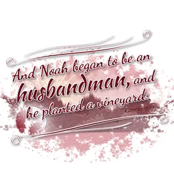 Genesis 9:20 – And Noah began to be an husbandman, and he planted a vineyard: