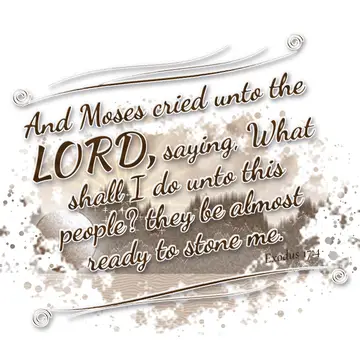 Exodus 17:4 – And Moses cried unto the LORD, saying, What shall I do unto this people? they be almost ready to stone me.