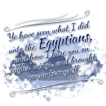 Exodus 19:4 – Ye have seen what I did unto the Egyptians, and how I bare you on eagles' wings, and brought you unto myself.