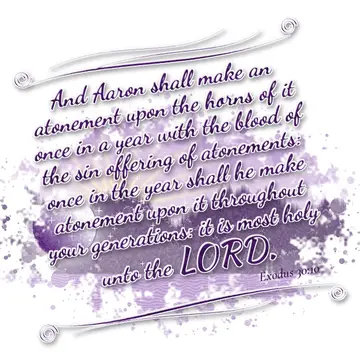 Exodus 30:10 – And Aaron shall make an atonement upon the horns of it once in a year with the blood of the sin offering of atonements: once in the year shall he…