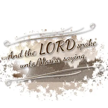Exodus 31:1 – And the LORD spake unto Moses, saying,