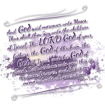 Exodus 3:15 – And God said moreover unto Moses, Thus shalt thou say unto the children of Israel, The LORD God of your fathers, the God of Abraham, the God of…