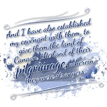 Exodus 6:4 – And I have also established my covenant with them, to give them the land of Canaan, the land of their pilgrimage, wherein they were strangers.