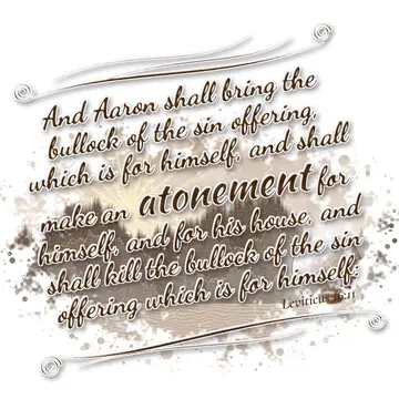 Leviticus 16:11 – And Aaron shall bring the bullock of the sin offering, which is for himself, and shall make an atonement for himself, and for his house, and shall…