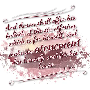 Leviticus 16:6 – And Aaron shall offer his bullock of the sin offering, which is for himself, and make an atonement for himself, and for his house.