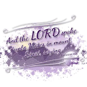 Leviticus 25:1 – And the LORD spake unto Moses in mount Sinai, saying,