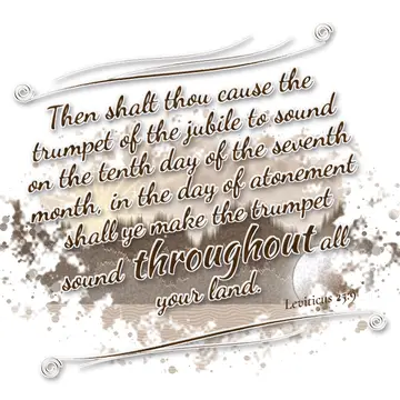 Leviticus 25:9 – Then shalt thou cause the trumpet of the jubile to sound on the tenth day of the seventh month, in the day of atonement shall ye make the trumpet…