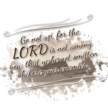 Numbers 14:42 – Go not up, for the LORD is not among you; that ye be not smitten before your enemies.
