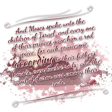 Numbers 17:6 – And Moses spake unto the children of Israel, and every one of their princes gave him a rod apiece, for each prince one, according to their fathers'…