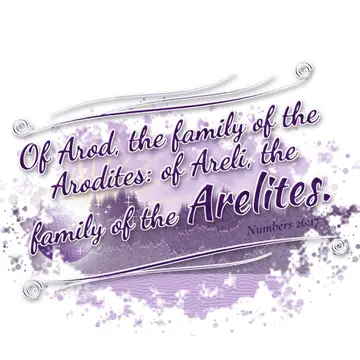 Numbers 26:17 – Of Arod, the family of the Arodites: of Areli, the family of the Arelites.