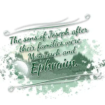 Numbers 26:28 – The sons of Joseph after their families were Manasseh and Ephraim.