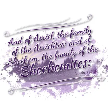 Numbers 26:31 – And of Asriel, the family of the Asrielites: and of Shechem, the family of the Shechemites: