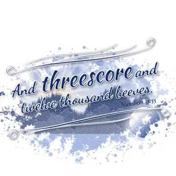 Numbers 31:33 – And threescore and twelve thousand beeves,