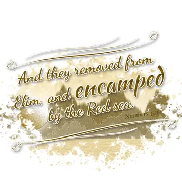 Numbers 33:10 – And they removed from Elim, and encamped by the Red sea.