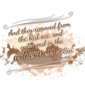Numbers 33:11 – And they removed from the Red sea, and encamped in the wilderness of Sin.