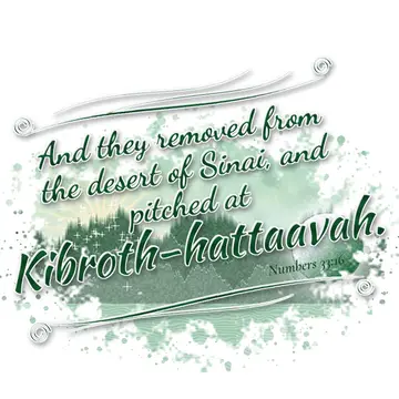 Numbers 33:16 – And they removed from the desert of Sinai, and pitched at Kibroth-hattaavah.