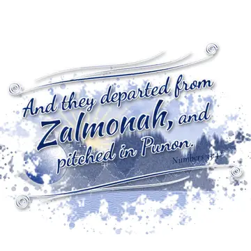 Numbers 33:42 – And they departed from Zalmonah, and pitched in Punon.