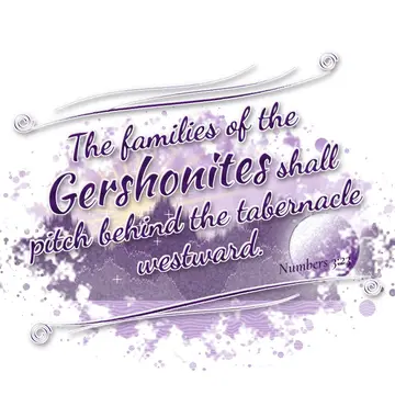 Numbers 3:23 – The families of the Gershonites shall pitch behind the tabernacle westward.