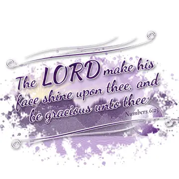 Numbers 6:25 – The LORD make his face shine upon thee, and be gracious unto thee: