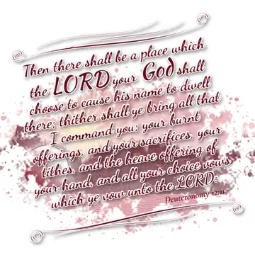 Deuteronomy 12:11 – Then there shall be a place which the LORD your God shall choose to cause his name to dwell there; thither shall ye bring all that I command you…