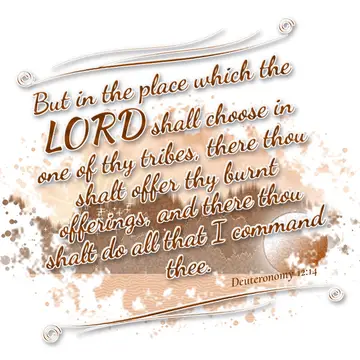 Deuteronomy 12:14 – But in the place which the LORD shall choose in one of thy tribes, there thou shalt offer thy burnt offerings, and there thou shalt do all that I…