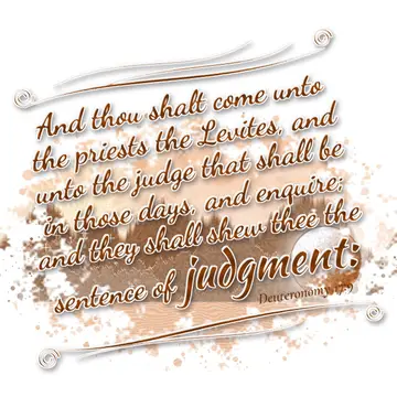 Deuteronomy 17:9 – And thou shalt come unto the priests the Levites, and unto the judge that shall be in those days, and enquire; and they shall shew thee the sentence…