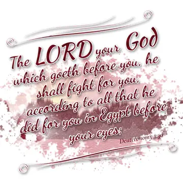 Deuteronomy 1:30 – The LORD your God which goeth before you, he shall fight for you, according to all that he did for you in Egypt before your eyes;