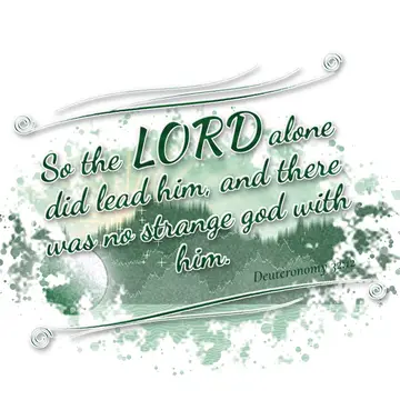 Deuteronomy 32:12 – So the LORD alone did lead him, and there was no strange god with him.