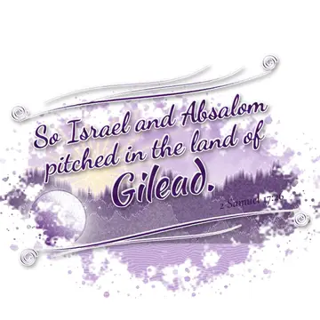 2 Samuel 17:26 – So Israel and Absalom pitched in the land of Gilead.