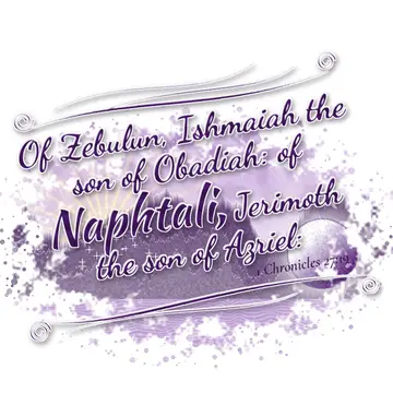 1 Chronicles 27:19 – Of Zebulun, Ishmaiah the son of Obadiah: of Naphtali, Jerimoth the son of Azriel:
