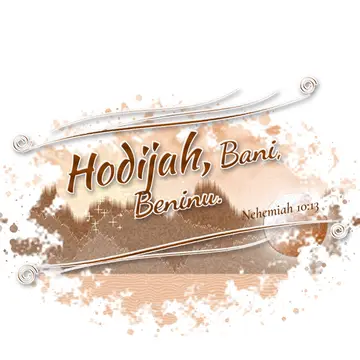 Nehemiah 10:13 – Hodijah, Bani, Beninu.