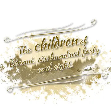 Nehemiah 7:15 – The children of Binnui, six hundred forty and eight.
