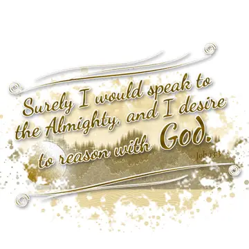 Job 13:3 – Surely I would speak to the Almighty, and I desire to reason with God.