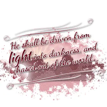 Job 18:18 – He shall be driven from light into darkness, and chased out of the world.