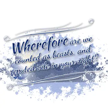 Job 18:3 – Wherefore are we counted as beasts, and reputed vile in your sight?