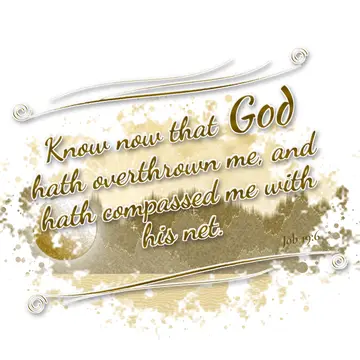 Job 19:6 – Know now that God hath overthrown me, and hath compassed me with his net.