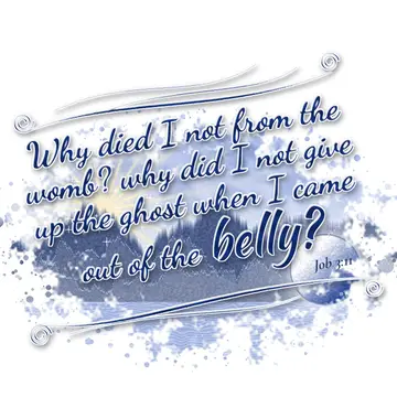Job 3:11 – Why died I not from the womb? why did I not give up the ghost when I came out of the belly?