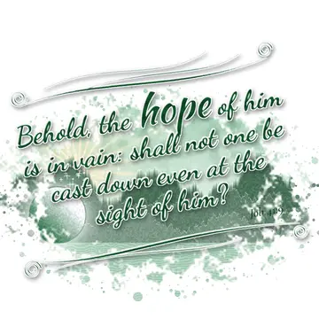 Job 41:9 – Behold, the hope of him is in vain: shall not one be cast down even at the sight of him?
