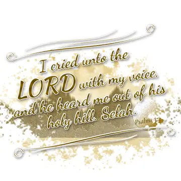 Psalms 3:4 – I cried unto the LORD with my voice, and he heard me out of his holy hill. Selah.